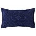 thumbnail image 1 of Better Trends 20"x 36" King Pillow Sham 100% Cotton Pillow Cover Medallion Design Machine Washable (Navy) Ashton Collection, 1 of 5