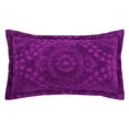 thumbnail image 1 of Better Trends 20"x 36" King Pillow Sham 100% Cotton Pillow Cover Medallion Design Machine Washable (Plum) Rio Collection, 1 of 4