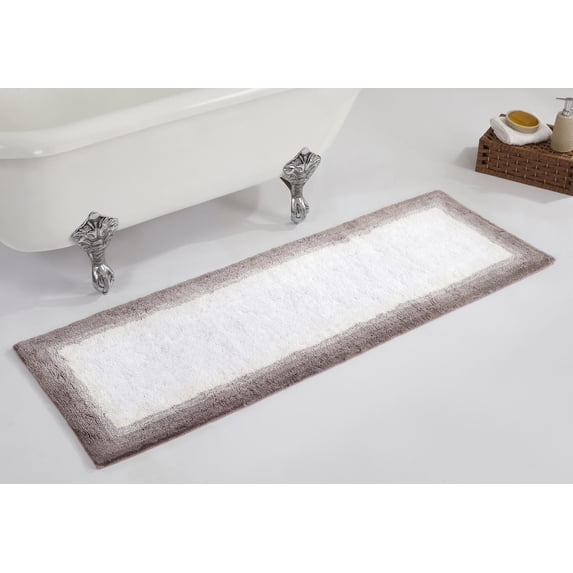 Better Trends 20" x 60" Bathroom Runner Mat 100% Cotton, Extra Soft Tufted Bath Rug, Water Absorbent & Non Slip Bath Mat, Beige Torrent Collection