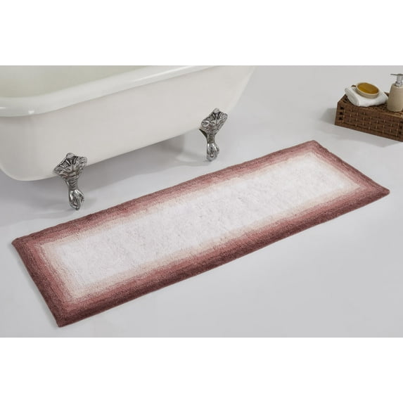 Better Trends 20" x 60" Bathroom Runner Mat 100% Cotton, Extra Soft Tufted Bath Rug, Water Absorbent & Non Slip Bath Mat, Rose Torrent Collection