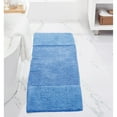 thumbnail image 1 of Better Trends 20" x 60" Bathroom Runner Mat 100% Cotton, Extra Soft Tufted Bath Rug, Water Absorbent & Non Slip, Solid Pattern, Dark Blue Granada Collection, 1 of 4