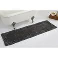 thumbnail image 1 of Better Trends 20" x 60" Bathroom Runner Mat, 100% Cotton Non-Slip Bath Rug, Water Absorbent, Machine Washable for Bathroom and Shower Use, Gray Shaggy Border Collection, 1 of 6