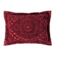 thumbnail image 1 of Better Trends 21"x 27" Standard Pillow Sham 100% Cotton Pillow Cover Medallion Design Machine Washable (Burgundy) Rio Collection, 1 of 4