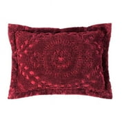 Better Trends 21"x 27" Standard Pillow Sham 100% Cotton Pillow Cover Medallion Design Machine Washable (Burgundy) Rio Collection