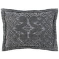 thumbnail image 1 of Better Trends 21"x 27" Standard Pillow Sham 100% Cotton Pillow Cover Medallion Design Machine Washable (Gray) Ashton Collection, 1 of 5