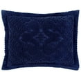 thumbnail image 1 of Better Trends 21"x 27" Standard Pillow Sham 100% Cotton Pillow Cover Medallion Design Machine Washable (Navy) Ashton Collection, 1 of 5