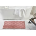 thumbnail image 1 of Better Trends 21" x 34" Bathroom Rugs 100% Cotton Soft Water Absorbent Non Slip Bath Mat Machine Washable Rug (Pink) Hugo Collection, 1 of 4