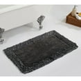 thumbnail image 1 of Better Trends 21" x 34" Premium Bathroom Rug 100% Cotton, Ultra Soft Bath Mat, Water Absorbent, Non-Slip Ruffle Border (Gray) Shaggy Border Collection, 1 of 6