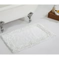 thumbnail image 1 of Better Trends 21" x 34" Premium Bathroom Rug 100% Cotton, Ultra Soft Bath Mat, Water Absorbent, Non-Slip Ruffle Border (White) Shaggy Border Collection, 1 of 6