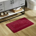 thumbnail image 1 of Better Trends 21" x 34" Premium Bathroom Rug Mat, 100% Cotton, Extra Soft Tufted Door Mat, Water Absorbent & Reversible Bath Mat (Red) Lux Collection, 1 of 6