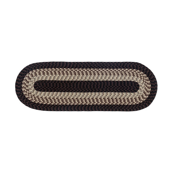 Better Trends 24" x 108" Runner Rug 100% Polypropylene Durable & Stain Resistant, Reversible Indoor Area Runner Utility Rug (Chocolate Stripe) Alpine Stripe Collection