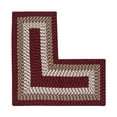 thumbnail image 1 of Better Trends 24"x 112" L-Shape Rug 100% Polypropylene Durable & Stain Resistant Reversible Indoor Area Utility Rug (Burgundy Stripe) Alpine Stripe Collection, 1 of 5