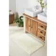 thumbnail image 1 of Better Trends 24" x 40" Bathroom Rug – 100% Cotton, Extra Soft Tufted Reversible Bath Mat, Water-Absorbent, Machine Washable (Ivory) Lilly Crochet Collection, 1 of 7