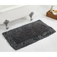 thumbnail image 1 of Better Trends 24" x 40" Premium Bathroom Rug 100% Cotton, Ultra Soft Bath Mat, Water Absorbent, Non-Slip Ruffle Border (Gray) Shaggy Border Collection, 1 of 6