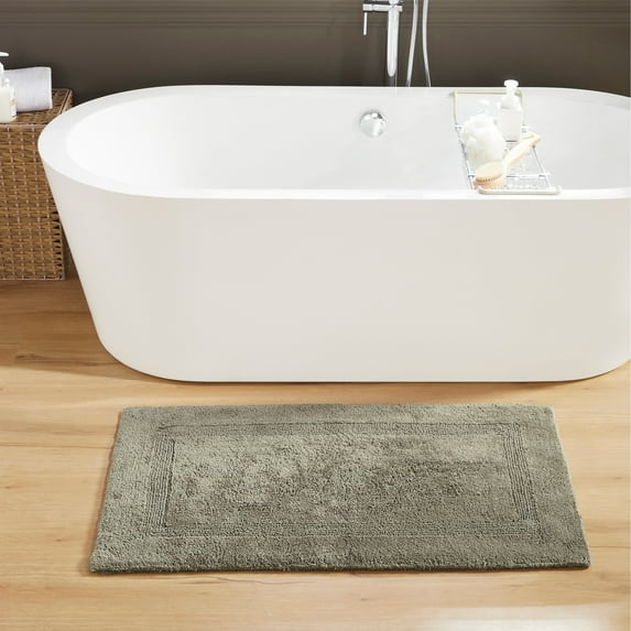 Better Trends 24" x 40" Premium Bathroom Rug Mat, 100% Cotton, Extra Soft Tufted Door Mat, Water Absorbent & Reversible Bath Mat (Beige) Lux Collection