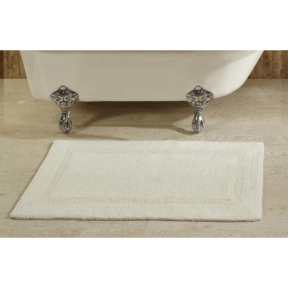 Better Trends Lux 100% Cotton 24" x 40" Bath Mat Rug - Ivory