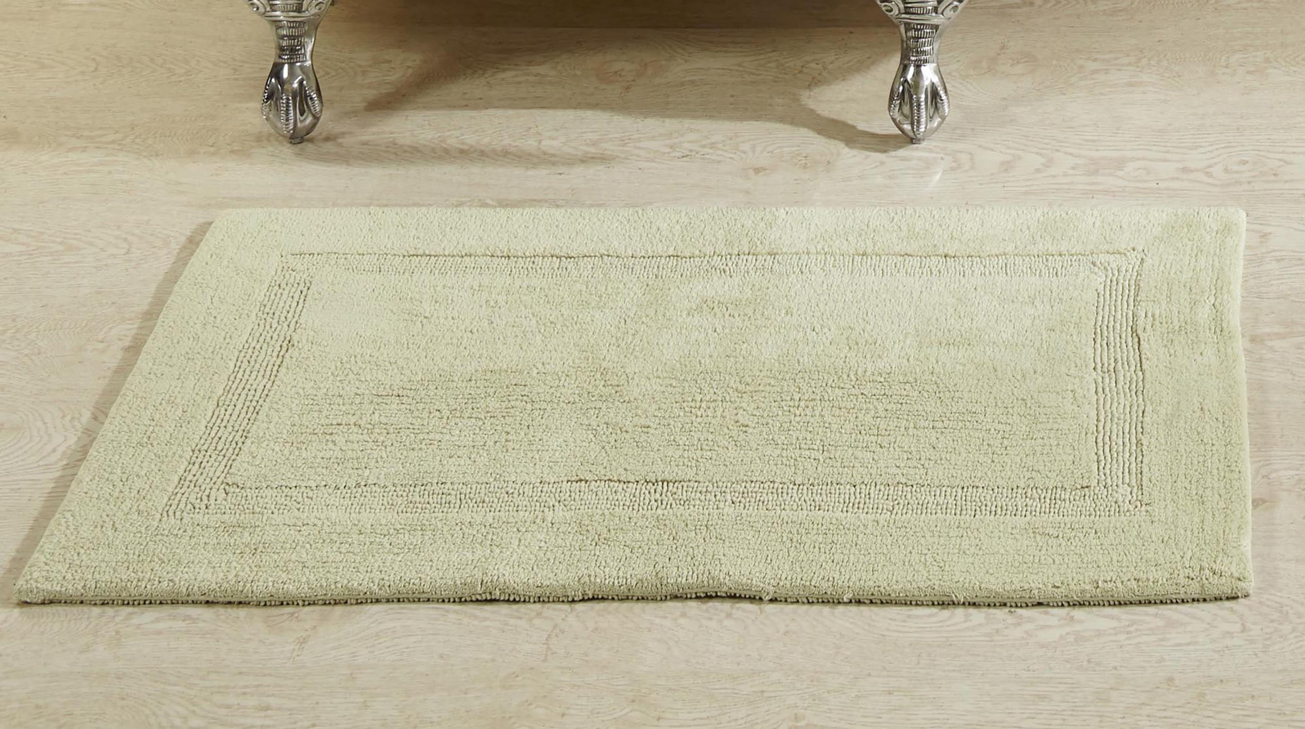 Better Trends 24" x 40" Premium Bathroom Rug Mat, 100% Cotton, Extra Soft Tufted Door Mat, Water Absorbent & Reversible Bath Mat (Sage) Lux Collection