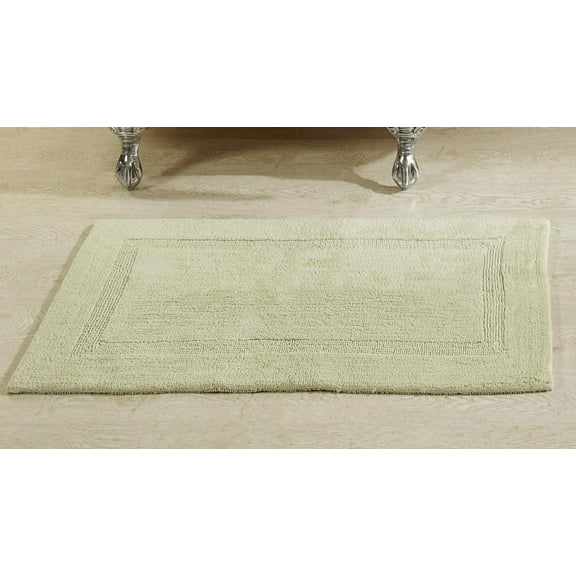 Better Trends 24" x 40" Premium Bathroom Rug Mat, 100% Cotton, Extra Soft Tufted Door Mat, Water Absorbent & Reversible Bath Mat (Sage) Lux Collection