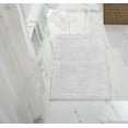 thumbnail image 1 of Better Trends 24" x 40" Premium Bathroom Rugs 100% Cotton Soft Reversible Tufted Bath Mat Water Absorbent Bath Rug Ideal for Bathroom Shower and Tub Use (White) Edge Collection, 1 of 6