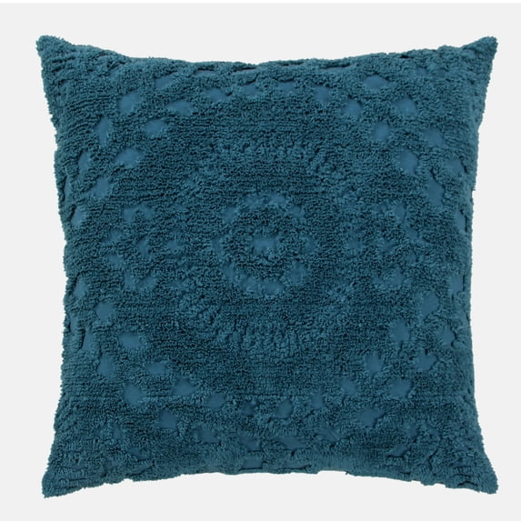 Better Trends 26"x 26" Euro Pillow Sham 100% Cotton Pillow Cover Medallion Design Machine Washable (Teal) Rio Collection