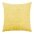 thumbnail image 1 of Better Trends 26"x 26" Euro Pillow Sham 100% Cotton Pillow Cover Medallion Design Machine Washable (Yellow) Rio Collection, 1 of 4