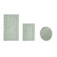 thumbnail image 1 of Better Trends 3 Piece Bath Rugs Set 100% Cotton Soft Water Absorbent Reversible Machine Washable Lid Cover, U-Shape Toilet Rug for Bathroom Floor Decor Seat Cover Dark Sage Lux Collection, 1 of 4