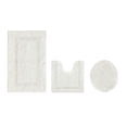 thumbnail image 1 of Better Trends 3 Piece Bath Rugs Set 100% Cotton U-Shape Toilet Mat Soft, Water Absorbent Reversible Machine Washable for Bathroom Decor Toilet Base (Lid 18x20 | 20x20 | 21x34) Ivory Lux Collection, 1 of 4