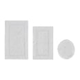 thumbnail image 1 of Better Trends 3 Piece Bath Rugs Set 100% Cotton U-Shape Toilet Mat Soft, Water Absorbent Reversible Machine Washable for Bathroom Decor Tub Shower Toilet Base White Lux Collection, 1 of 4