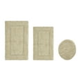 thumbnail image 1 of Better Trends 3 Piece Bath Rugs Set 100% Cotton U-Shape Toilet Mat Soft, Water Absorbent Reversible Machine Washable for Bathroom Decor Tub Shower Toilet Base Sand Lux Collection, 1 of 4