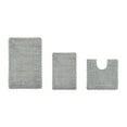 thumbnail image 1 of Better Trends 3 Piece Bathroom Rug Set 100% Cotton, Extra Soft Tufted Bath Mat, Water Absorbent & Reversible Mat, Gray Lilly Crochet Collection, 1 of 8