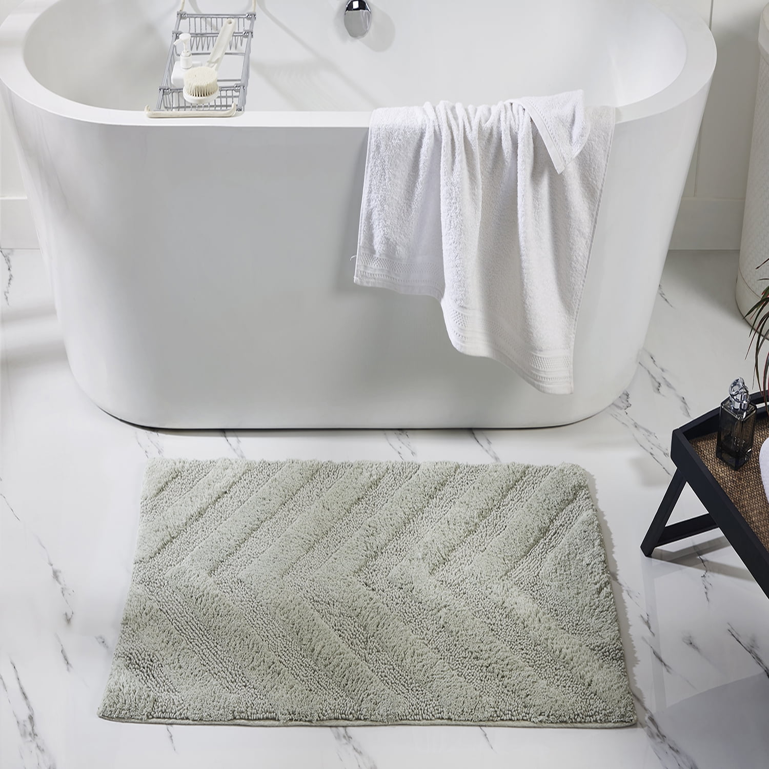 Perfect Touch Bath Rug Better Trends 3 Piece Bathroom Rug Set 100% Cotton Extra Soft Tufted ...