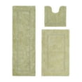thumbnail image 1 of Better Trends 3 Piece Bathroom Rugs Set 100% Cotton Soft Bath Rug Water Absorbent, Reversible, Machine Washable for Bathroom Decor Toilet Base Contour, Luxury Runner Mat Sage Lux Collection, 1 of 4
