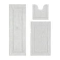 thumbnail image 1 of Better Trends 3 Piece Bathroom Rugs Set 100% Cotton Soft Bath Rug Water Absorbent, Reversible, Machine Washable for Bathroom Decor Toilet Base Contour, Luxury Runner Mat White Lux Collection, 1 of 4