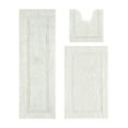 thumbnail image 1 of Better Trends 3 Piece Bathroom Rugs Set 100% Cotton Soft Bath Rug Water Absorbent, Reversible, Machine Washable for Bathroom Decor Toilet Base Contour, Luxury Runner Mat Ivory Lux Collection, 1 of 4