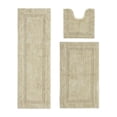 thumbnail image 1 of Better Trends 3 Piece Bathroom Rugs Set 100% Cotton Soft Bath Rug Water Absorbent, Reversible, Machine Washable for Bathroom Decor Toilet Base Contour, Luxury Runner Mat Sand Lux Collection, 1 of 4