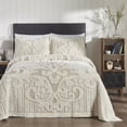 thumbnail image 1 of Better Trends 3 Piece Full Bedspread Set 100% Cotton Chenille Tufted Medallion Pattern Soft & Luxurious Feel, Perfect for All Seasons, Machine Washable (Beige) Serenity Collection, 1 of 6