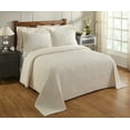 thumbnail image 1 of Better Trends 3-Piece Full/Double Bedspread Set 100% Cotton Chenille, Soft & Cozy Stripe Pattern, All-Season Bedding, Machine Washable (Ivory) Jullian Collection, 1 of 6