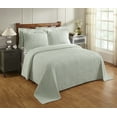 thumbnail image 1 of Better Trends 3-Piece King Bedspread Set 100% Cotton Chenille, Soft & Cozy Stripe Pattern, All-Season Bedding, Machine Washable (Sage) Jullian Collection, 1 of 6
