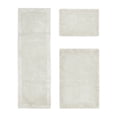 thumbnail image 1 of Better Trends 3 Piece Premium Bathroom Rug Set 100% Cotton Soft Tufted Bath Mat Water absorbent Reversible Bath Rug Perfect for Bathroom, Shower and Bathtub Use, Ivory - Edge Collection, 1 of 5