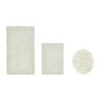 thumbnail image 1 of Better Trends 3 Piece Premium Bathroom Rug Set 100% Cotton Soft Tufted Bath Mat Water absorbent Reversible Bath Rug Perfect for Bathroom, Shower and Bathtub Use, Ivory - Edge Collection, 1 of 3