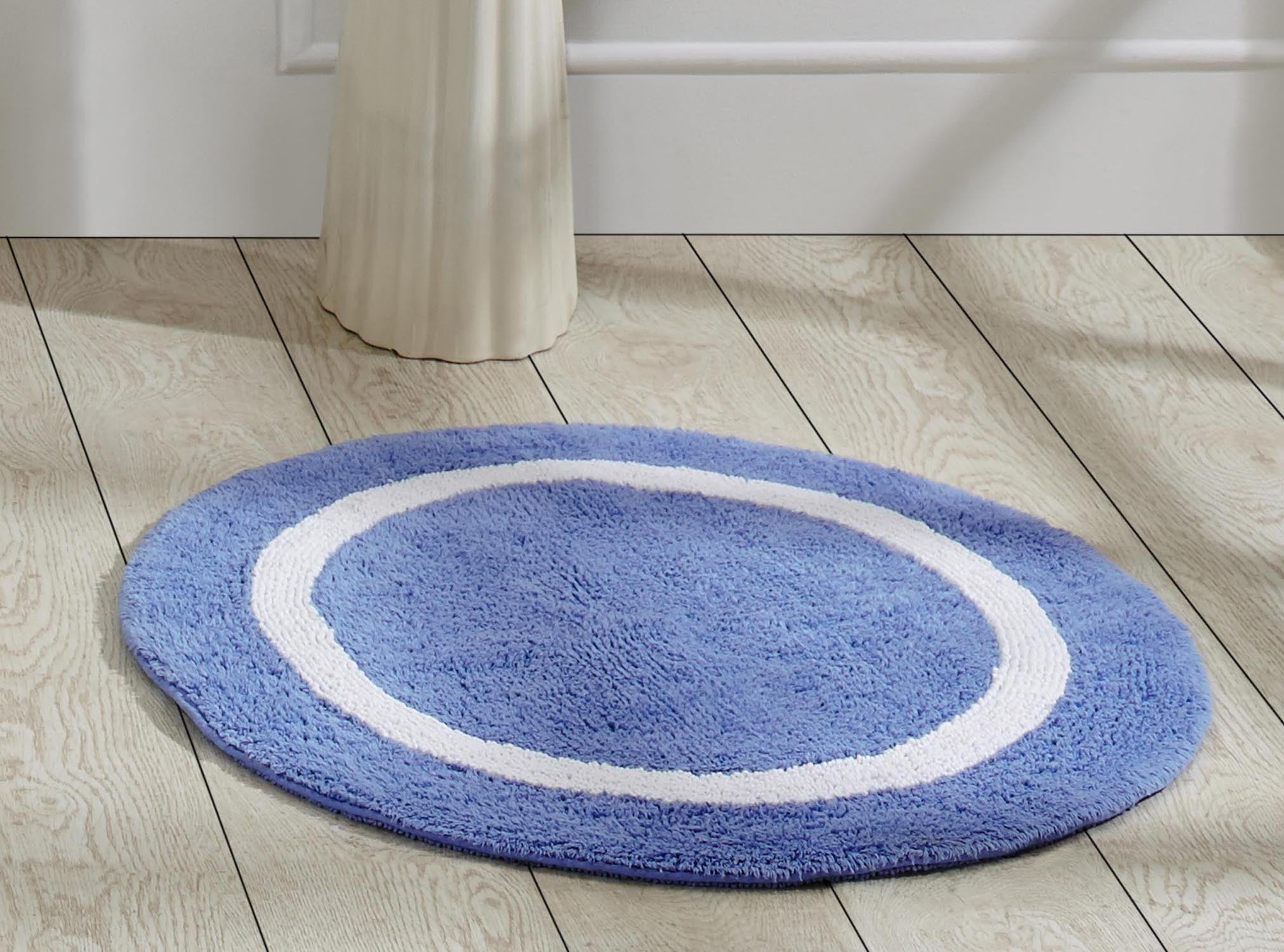 Water Absorbent Machine Better Trends 30'' Round Shape Bathroom Rug with Reversible Backing 100 ...