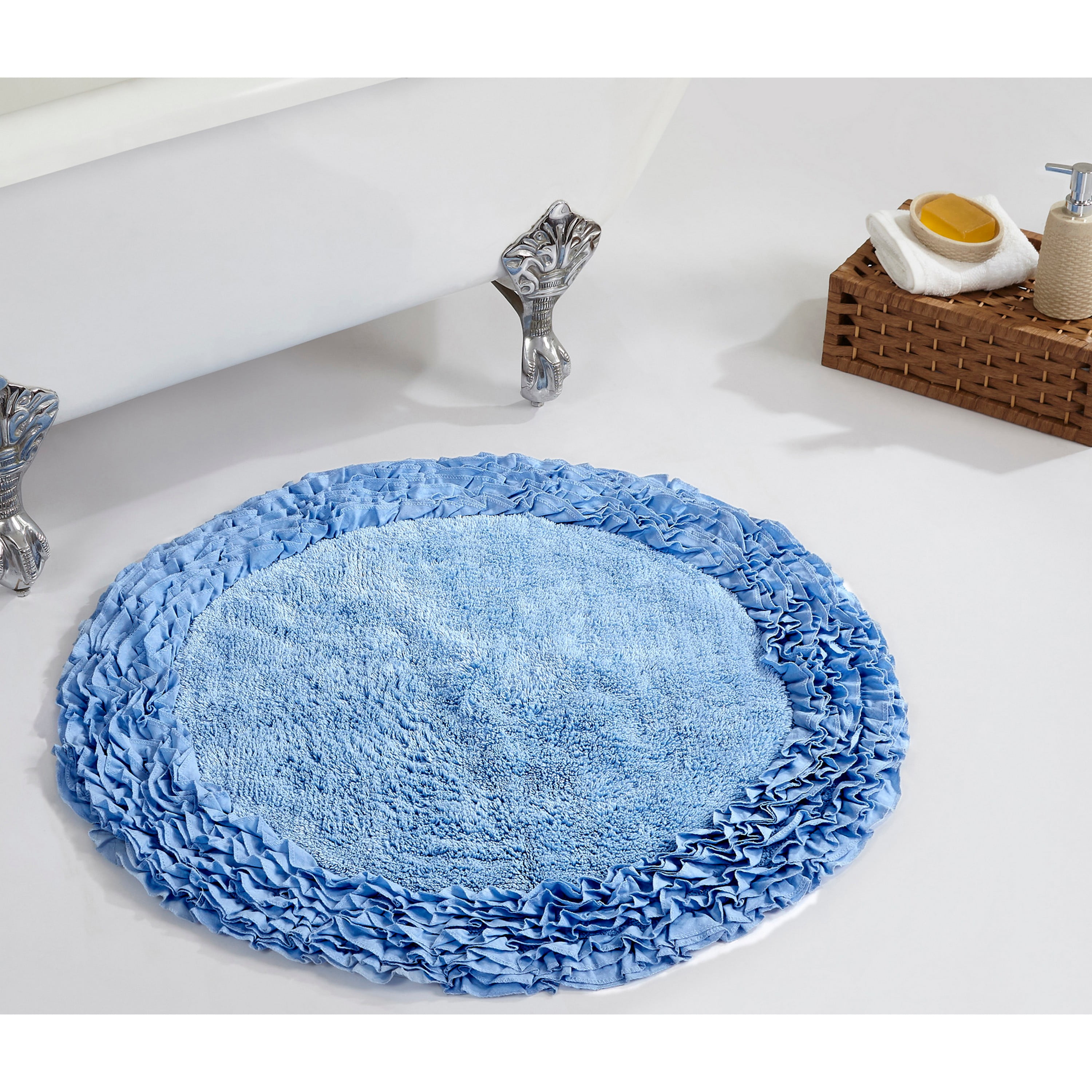Better Trends 30'' x 30'' Round Shape Bathroom Rug with Non Slip ...