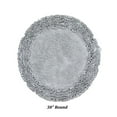 thumbnail image 1 of Better Trends 30'' x 30'' Round Shape Bathroom Rug with Non Slip Backing 100% Cotton Water Absorbent, Machine Washable, (Silver) Shaggy Border Collection, 1 of 5
