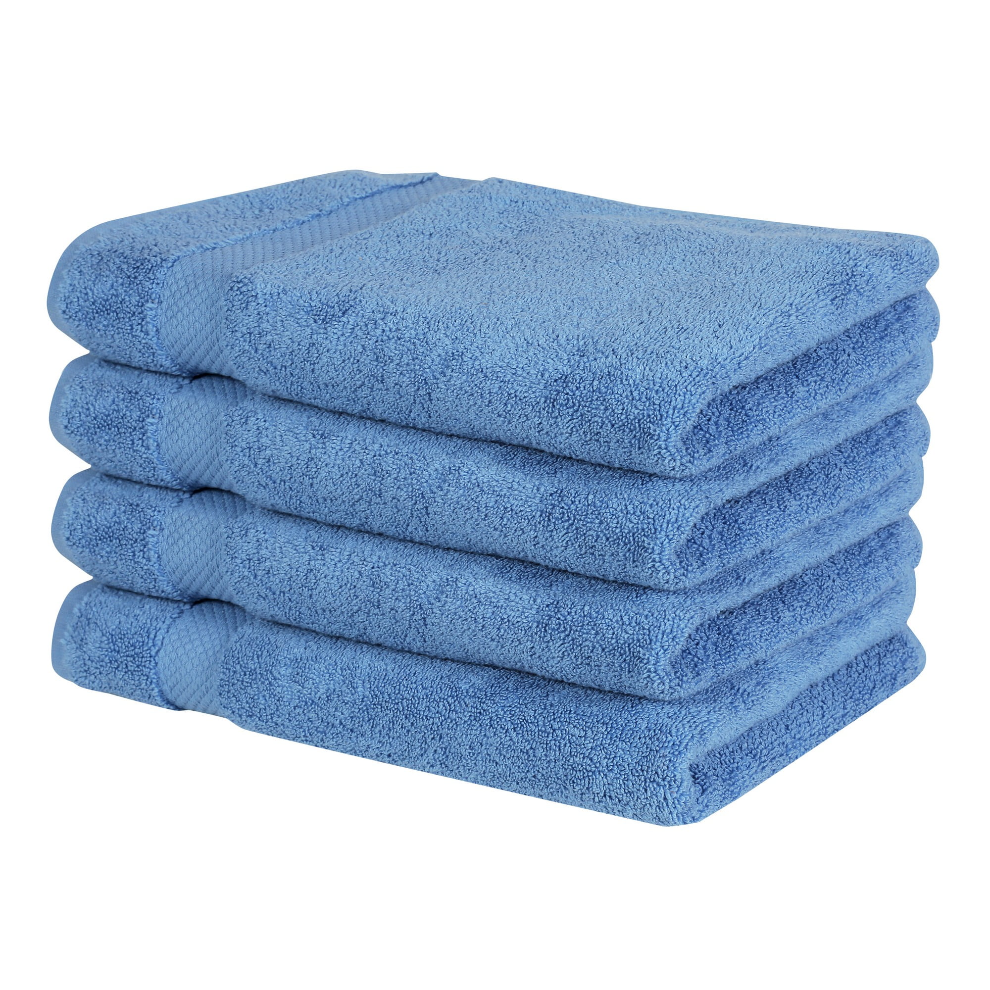 Better Trends 4 Pack Hand Towels Sets (16" x 26") 100% Ring Spun Cotton, Ultra Soft and Highly Absorbent 550 GSM Towels Sets for Bathroom, Gym, Shower, Hotel, and Spa, Dark Blue Splash Collection