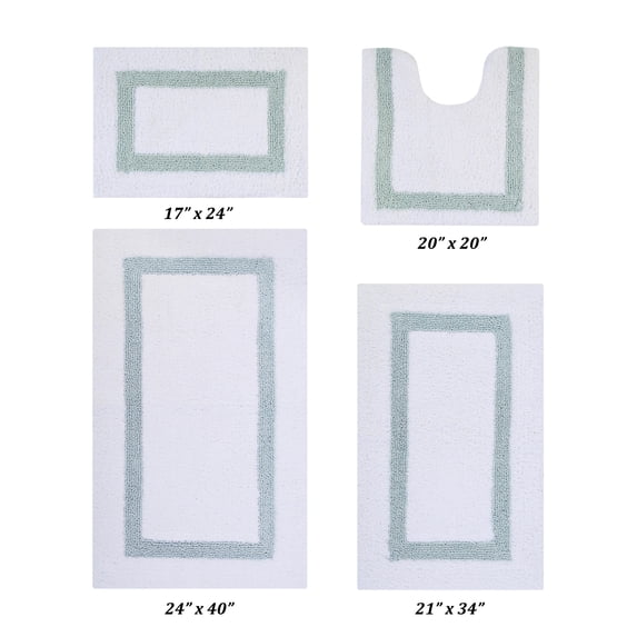 Water Absorbent Machine Better Trends 4 Piece Bath Rugs Set 100% Cotton Bathroom Rug Soft ...