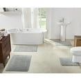 thumbnail image 1 of Better Trends 4 Piece Bathroom Rug Set 100% Cotton, Extra Soft Tufted Bath Mat, Water Absorbent & Reversible Mat, Gray Lilly Crochet Collection, 1 of 10