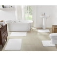 thumbnail image 1 of Better Trends 4 Piece Bathroom Rug Set 100% Cotton, Extra Soft Tufted Bath Mat, Water Absorbent & Reversible Mat, White Lilly Crochet Collection, 1 of 9