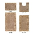 thumbnail image 1 of Better Trends 4 Piece Bathroom Rug Set 100% Cotton, Extra Soft, Water Absorbent & Non Slip Bath Mat, Ruffle Border, (Beige) Shaggy Border Collection, 1 of 5