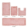 thumbnail image 1 of Better Trends 4 Piece Bathroom Rug Set 100% Cotton, Extra Soft, Water Absorbent & Non Slip Bath Mat, Ruffle Border, (Pink) Shaggy Border Collection, 1 of 5