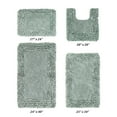 thumbnail image 1 of Better Trends 4 Piece Bathroom Rug Set 100% Cotton, Extra Soft, Water Absorbent & Non Slip Bath Mat, Ruffle Border, (Sage) Shaggy Border Collection, 1 of 5